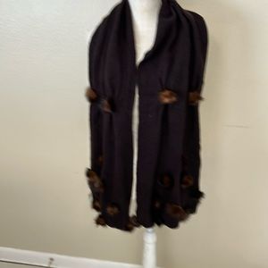 Brown Wool/Angora Scarf